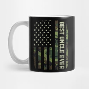 Best Uncle Ever Camouflage American Flag Funny Gift Mug